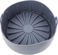 Air Fryer Accessory Oven Liner for Bottom of Oven Silicone Pad Handle for Basket Air Fryer Non-stick Reusable Heat-resistant Grey