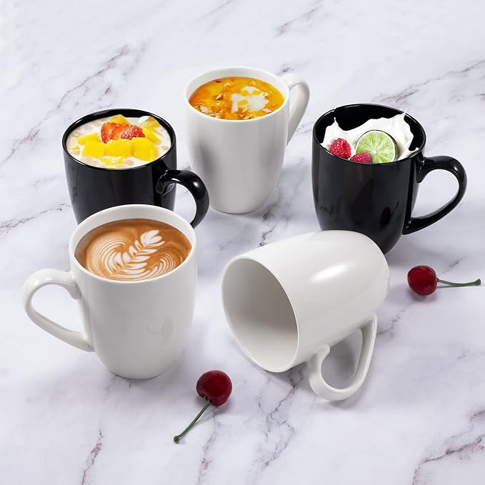 Urbanstrive 16 oz Large Coffee Mugs Ceramic Coffee Mug White Coffee Cups Tea Cups Idea Gift for Women Men House Warming Gifts New Home Office, White 1 Pack