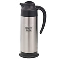 Service Ideas SSN100SMET Steelvac Creamer Carafe,"Skim Milk" Etched, Stainless Vacuum Insulated, 1 Liter (33.8 Ounces), Dishwasher safe, NSF listed, Brushed finish