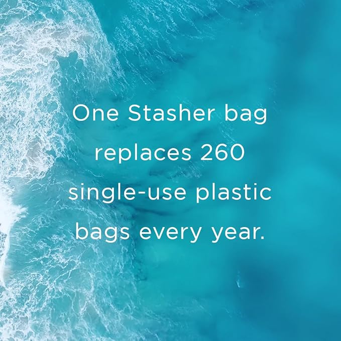 Stasher Silicone Reusable Storage Bag, 8-Cup Bowl, Reusable Freezer Bags, Microwave, Dishwasher, Oven Safe, Sous Vide, Premium Lunch Container, Eco Friendly, Food-safe Silicone Snack Bag, 64 oz, Blue | Reusable Food Bag