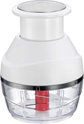 Küchenprofi Vegetable & Fruit Chopper - 3.4" Dia x 4.5" H, White, Contemporary - Mini Food Chopper - Onion Dicer & Garlic Mincer