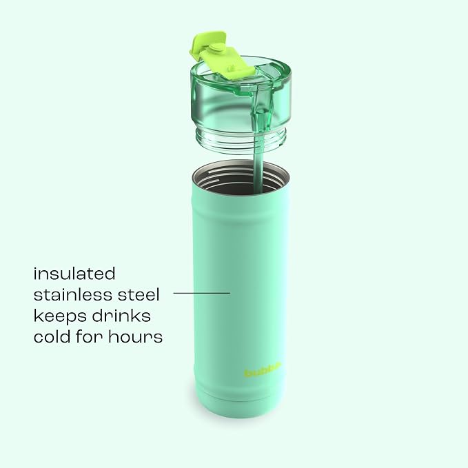 bubba 32 oz Dualsip Insulated Stainless Steel Water Bottle with Straw - Reusable, Leakproof, Lightweight, Dishwasher Safe, Lead-Free and BPA-Free, Tropical Eclipse