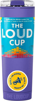 The LoudCup Blow Horn Tumbler, Cheer & Sip 2-in-1 Reusable Water Bottle with Built-In Horn for Sports Games, Tailgates, Parties & Events, BPA-Free, 23 oz, Royal Purple
