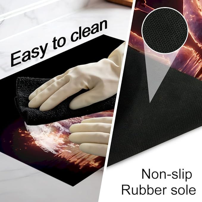Stove Top Cover for Electric Stove 28.35 x 20.47 Inch Non Slip Stove Mat Glowing Swan Couple Glass Cooktop Protector Kitchen Counter Mat
