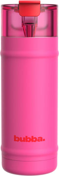 bubba 18 oz Dualsip Insulated Stainless Steel Water Bottle with Straw - Reusable, Leakproof, Lightweight, Dishwasher Safe, Lead-Free and BPA-Free, Flora Aura