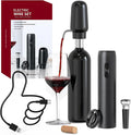 CIRCLE JOY Gravity Electric Pepper Grinder Set and Electric Wine Set