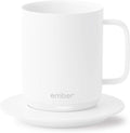 Ember Temperature-Control Smart Mug, 10 Ounce, 1-hr Battery Life, White - App-Controlled Heated Coffee Mug