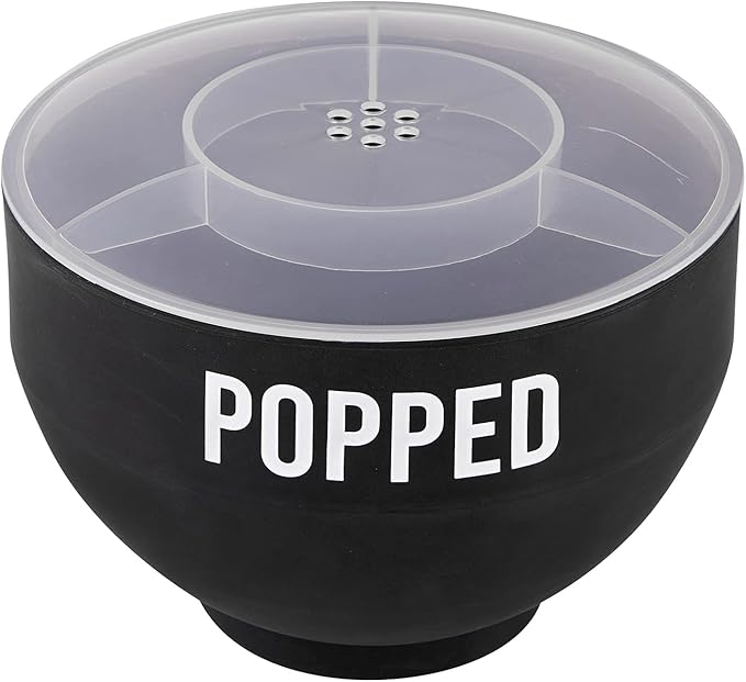 Santa Barbara Design Studio SIPS Microwaveable Silicone Popcorn Popper, 7.5-Inch Diameter, Popped