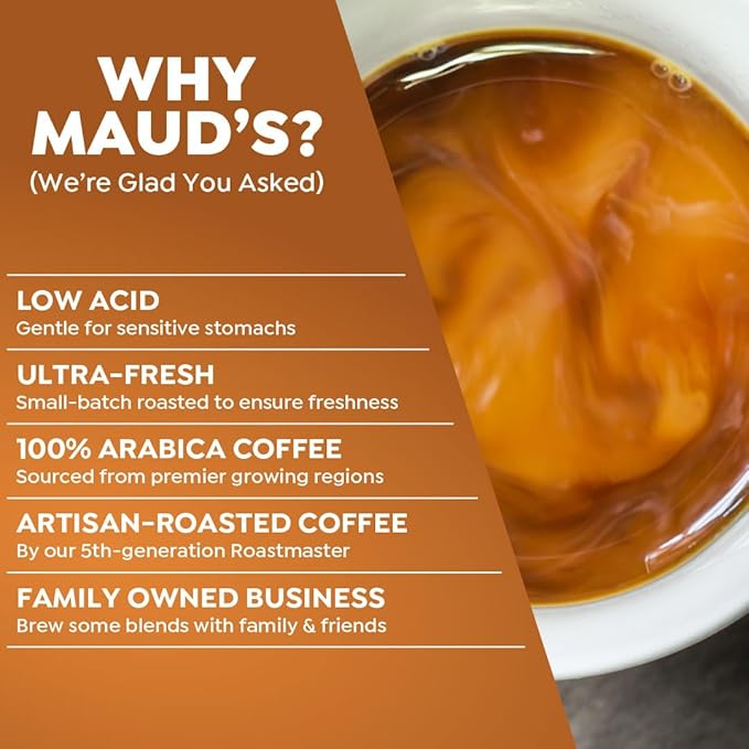 Maud's Salted Caramel Flavored Coffee Pods, 200 ct, Medium Roast Flavored Coffee in Single Serve Pods – 100% Arabica Beans, Compatible with Keurig K Cups Maker