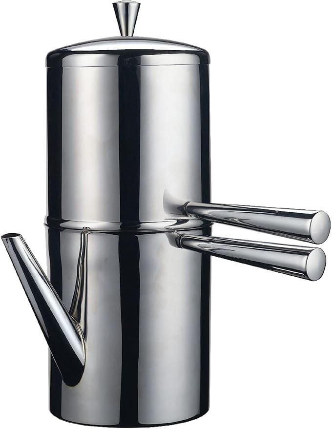 Ilsa Stainless Steel Neapolitan Drip Coffee Maker with Spout, 3 ESPRESSO Cups 10 oz.