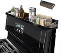 STUTOV 30" Magnetic Stove Top Shelf – Black Spice Rack and Seasoning Organizer – Magnetic Kitchen Shelf for Back of Stove – Over Stove Rack and Storage Organizer