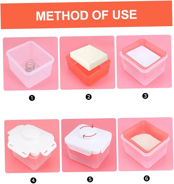 Tofu Drain Container Home Drain Box for Tofu Squeeze Easy to Clean Use for Silken Firm Extra Firm Compact Design for Kitchen Use