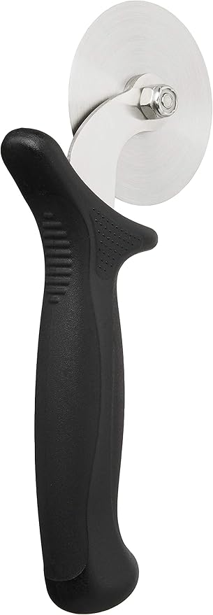 Mercer Culinary Millennia Pizza Cutter with Black Handle, 2.75 Inch Wheel, Stainless Steel