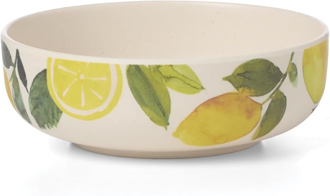 Oneida 24 Seven Melamine Collection, Dishwasher Safe Melamine Dinnerware and Drinkware, Lemon Pattern, Dinnerware Set, 12-Piece