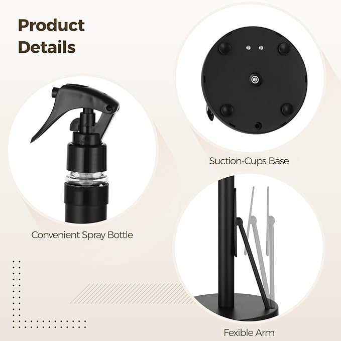 2-in-1 Paper Towel Holder with Spray Bottle, Standing Countertop Paper Towel Holder with Spray Pump, Suction Cups Base, Stainless Steel, 14.2 x 7.1 in