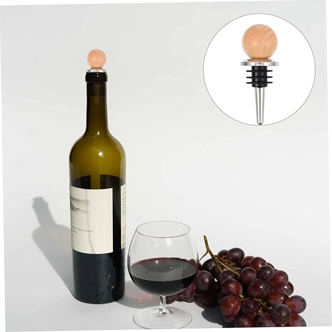 PRETYZOOM 8pcs Stainless Steel Wine Bottle Stopper Vacuum Sealed Stoppers for Wine and Oil Bottles and Reusable and Entertaining