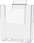 Marketing Holders 12 Pack Slatwall Brochure Holder Holds 4 Inch Wide Trifolds Clear Acrylic Promotional Literature Organizer for Offices Libraries and Retail Stores No Assembly