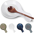 JINIHFW Spoon Rest for Kitchen, Ceramic Spoon Holder for Stove Top, Cooking Spoon Holder，Coffee Spoon Holder,Heat Resistant Utensil Rest for Countertop, Dishwasher Safe, White （1 PCS）