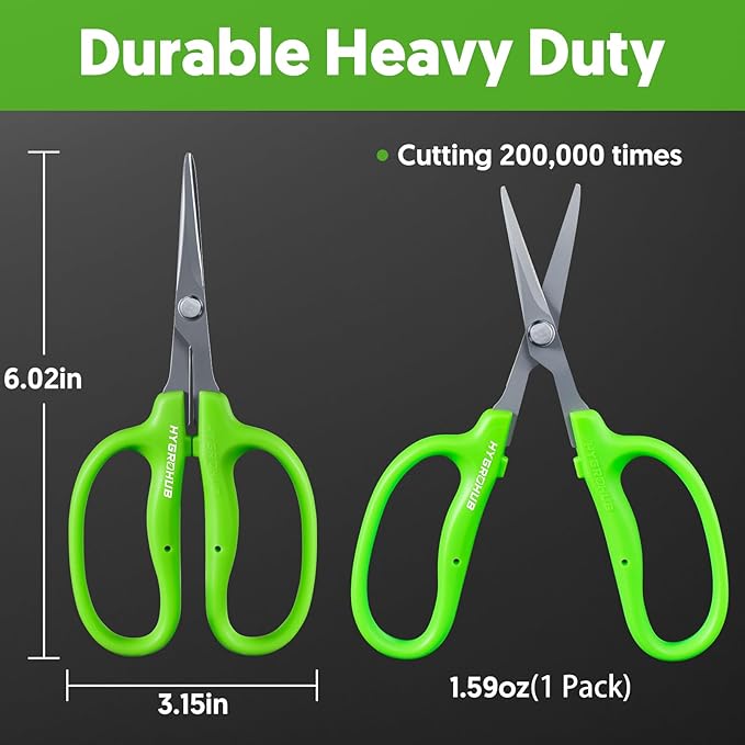 Garden Scissors Small Pruning Shears Gardening Snips Non-Stick Coating Sharp Steel Blade for Precise Cutters Bonsai Trimmer for Plants Flower Herb