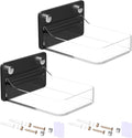 2 Pack Acrylic Dispenser Drip Tray Wall Mount Removal Soap Dispenser Bracket, Laundry Detergent Drip Catcher Prevent Dripping and Spraying, Soap Dispenser Water Tray, Detachable for Cleaning