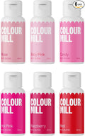 Colour Mill Oil Blend Food Coloring, Pinks Pack (Valentine's Set) - 20 Milliliters Each of 6 Colors: Baby Pink, Candy, Hot Pink, Raspberry, Red and Rose