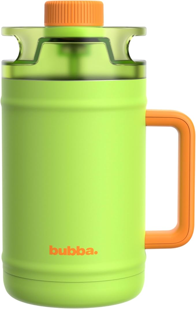 bubba 52 oz Insulated Stainless Steel Water Keg - Large Reusable Water Bottle Drinking Jug - Insulated Keg for Everyday Hydration, Lead-Free and BPA-Free, Glow Up