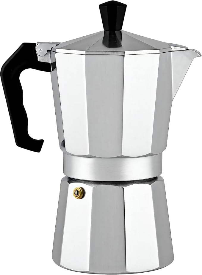Fino Stovetop Espresso Coffee Maker, Brews up to 6 Servings