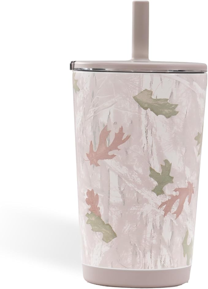 HydroJug Everyday Tumbler 14 oz, Ceramic-Lined Straw Cup, Camo