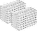 Sterilite Stacking Ice Cube Tray, Save Space and Stack Trays in Freezer - White, 12-Pack