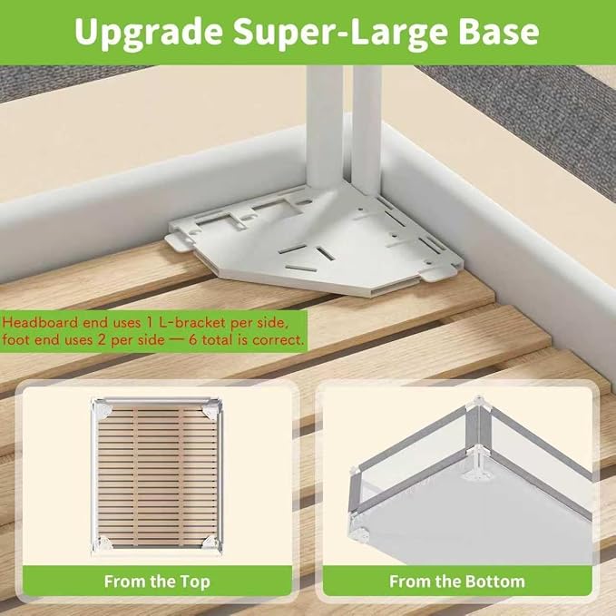 3-Piece King Size Bed Rail for Toddlers - Adjustable Baby Bed Rail Guard, Kids Safety Bed Rail for King Size Bed (78.7"x78.7"x74.8"-Grey)