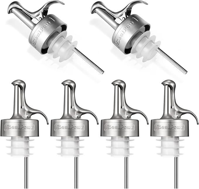 12 oz 2PCS Olive Oil Dispenser Bottle, 6pcs Olive Oil Pour Spouts,Leak Proof Suitable for Beverage,Vinegar,Wine and Sauce for Kitchen and Bar Accessories