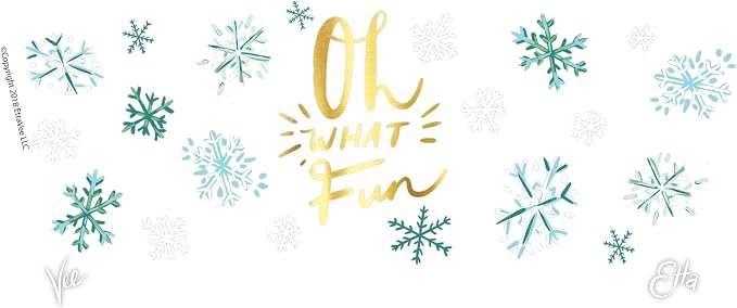 Tervis EttaVee Oh What Fun Christmas Holiday Made in USA Double Walled Insulated Tumbler Travel Cup Keeps Drinks Cold & Hot, 16oz, Oh What Fun