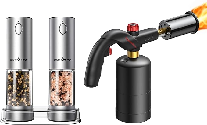 Get One Electric Salt and Pepper Grinder Set and One MT905 Propane Torch