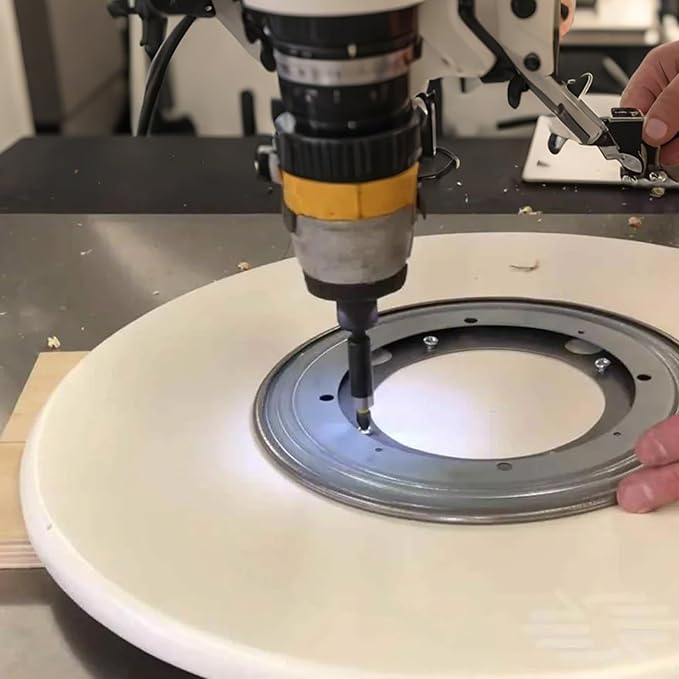 4 PCS 14 Inch Lazy Susan Rotating Hardware, Round Lazy Susan Hardware, 360 Degree Turntable Bearing Plate for Table, Serving Tray