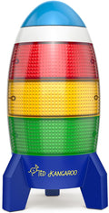 Ted Kangaroo Countdown Timer! Blast Off Visual Timer for Kids with Audio Rocket, 0-24 Hour Countdown, Memory Function, Red Yellow Green Light, Easy Setup, Battery Operated for Classroom and Home Use