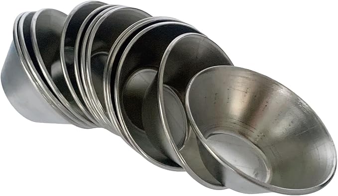 Pastel de Nata Tins (Egg Tart Tins) - Made in Portugal out of Galvanized Steel - Includes Pastéis de Nata Print Postcard and Downloadable Recipe - Set of 12 (Small 2.3 cm height)