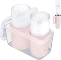 Ice Mold for Stanley Cup, Silicone Ice Cube Tray for Stanley Cup 30oz-40oz, Tumbler Ice Mold with Lid and Bin, Easy Release Cylinder Ice Cube Mold, 1 Pack, Rose Quartz