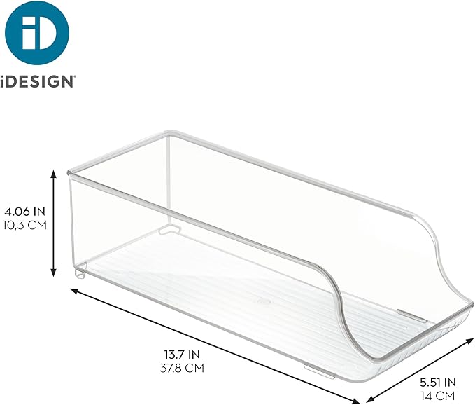 iDesign Soda Can Dispenser for Refrigerator or Pantry - Set of 6 - Clear - Made in USA