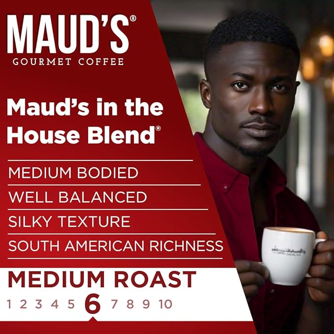 Maud's Medium Roast Coffee Pods, 18 ct, Single Serve Pods – 100% Arabica Coffee, Compatible with Keurig K Cups Maker