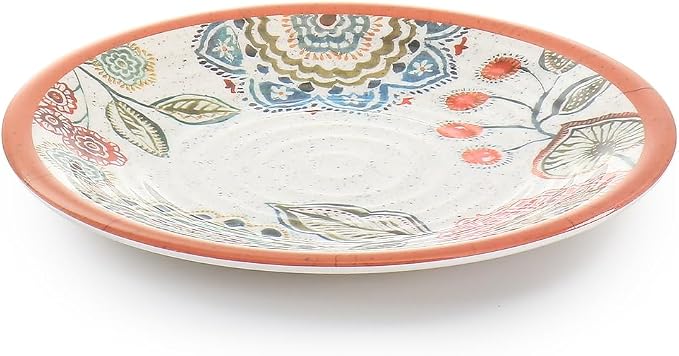 Elama Ester Melamine Dinnerware Set, Multicolored, 12 Piece Set (935115832M)