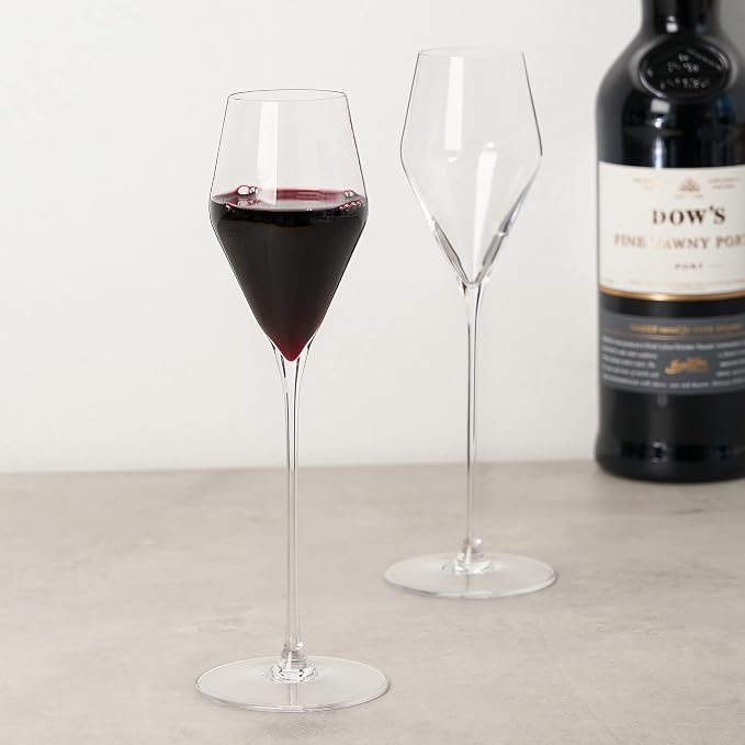 Spiegelau Definition Digestif Glasses, Elegant Stemmed Dessert Wine Glasses for After-Dinner Drinks, Lightweight Crystal Glassware for Wedding Gifts, Housewarming Party, 4.5 oz, Set of 2