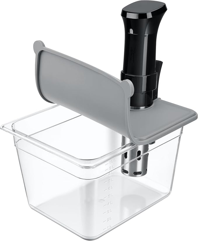 HOMENOTE Sous Vide Container 12 Quart with Collapsible Silicone Lid,Sous Vide Accessories Kit BPA Free,Compatible with Anova and Most Sous Vide Cookers