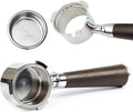 51mm 3 Ear Bottomless Portafilter for De Longhi EC680 EC685 EC885, Davonpha Professional Espresso Portafilter wi th Stainless Steel Basket & Black Rosewood Handle