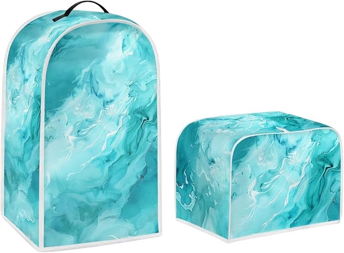 Marble Dust Cover Set Washable Coffee Maker Appliance Blender Covers Bread Maker Toaster Protection Dustproof Kitchen Accessories
