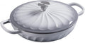 Enameled Cast Iron Dutch Oven, 3.8 Quart Dutch Oven Pot with Lid, Shallow Cast Iron Braiser with Handles, Oven Safe up to 500°F (Gray)