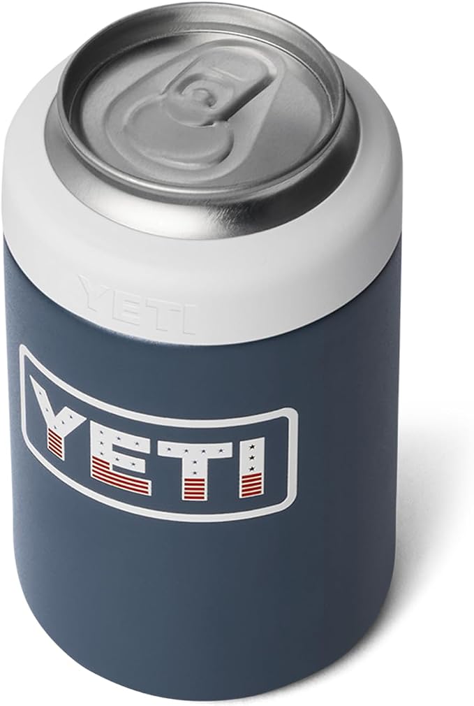 YETI Rambler 12 oz. Colster Can Insulator for Standard Size Cans, Navy/White/Badge
