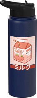Cute Funny 90s Japanese Kawaii Aesthetic Peach Milk Stainless Steel Insulated Water Bottle