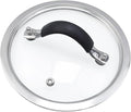 HEVSTIL 6.5 Inch Tempered Glass Lid with Silicone Stainless Steel Handle, Vented Skillet Cover for Frying Pan, Lodge Cast Iron Skillet