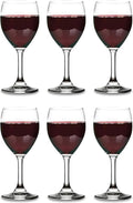 Vikko Wine Glasses, 15 Ounce Wine Glass, Set of 6 Stemmed Glasses for Red and White Wine, Copas De Vino, Thick and Durable Wine Glasses, Dishwasher Safe, Wedding, Holiday, Housewarming Gift