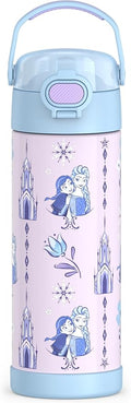 THERMOS FUNTAINER 16 Ounce Stainless Steel Vacuum Insulated Bottle with Wide Spout Lid, Frozen